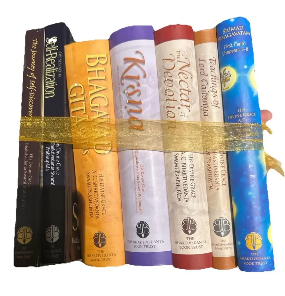 Prabhupada 7 Book Set Bhagavad Gita Krsna Srimad Bhagavatam ISKCON Hare Krishna